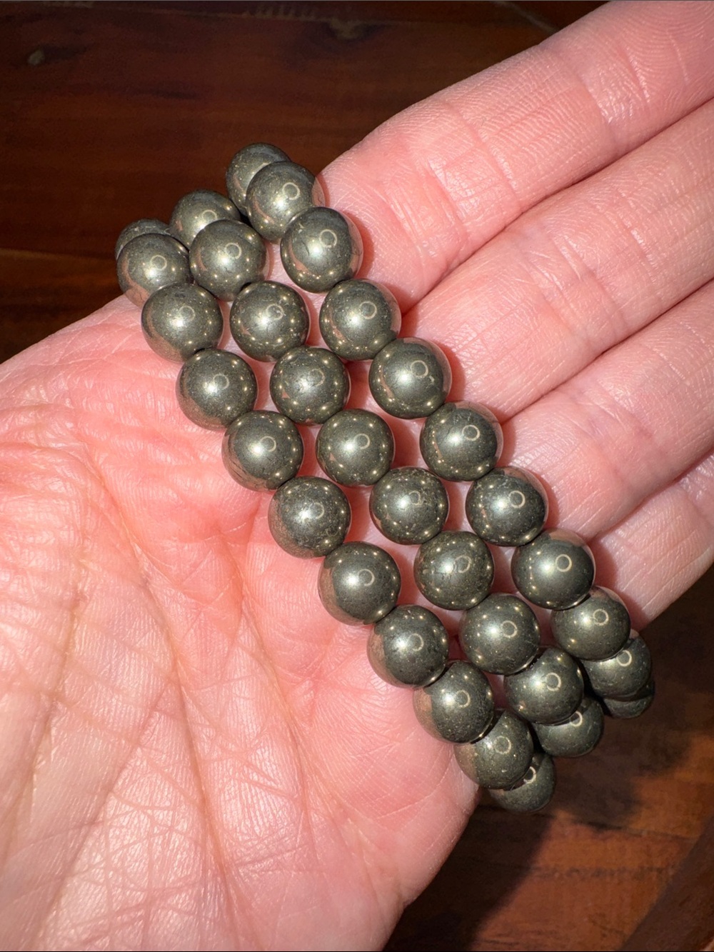 8mm Pyrite Bracelet: LISTING IS FOR ONE BRACELET